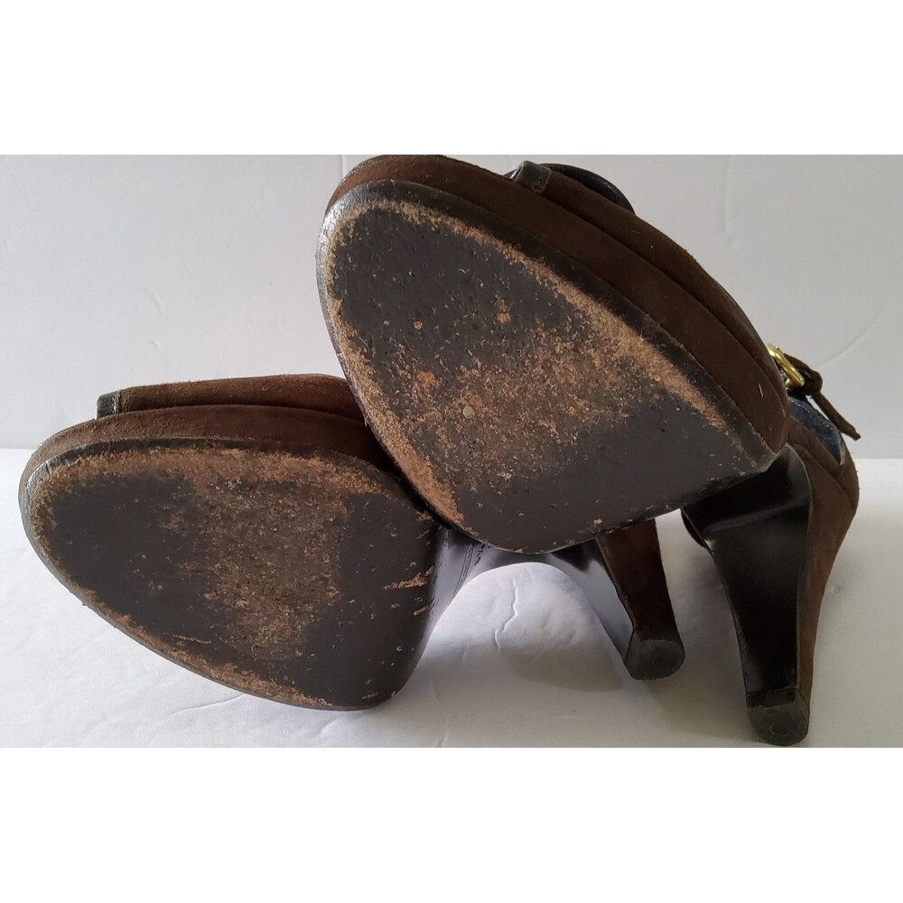 Coach Women's Darleen Suede Turnlock Buckle Ankle Strap Heels Shoes Size 6.5B - Picture 9 of 9